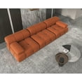 thumbnail image 5 of bokifol 104"Modular Sectional Sofa for Living Room,Cloud Couch 3-Seat Sofa for Apartment,Office,Bedroom,Orange, 5 of 8