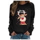 thumbnail image 1 of Sudadera de manga larga con estampado de Navidad con cuello redondo para mujer, blusa informal, Tops Pompotops gfhjh3711, 1 of 4