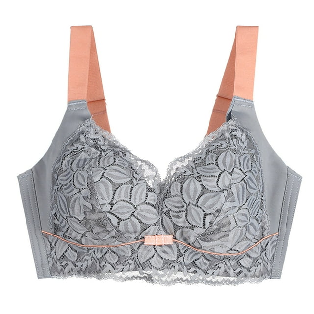 Aayomet Bras for Women Breathable Lace Solid Color Comfortable Bra Without Steel Rings (Blue, 42)