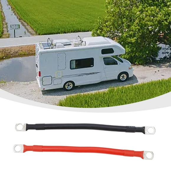 19Cm 12V Battery Joiner Connector Dc Wire 100 Amp Cable& Lugs, Red& Black