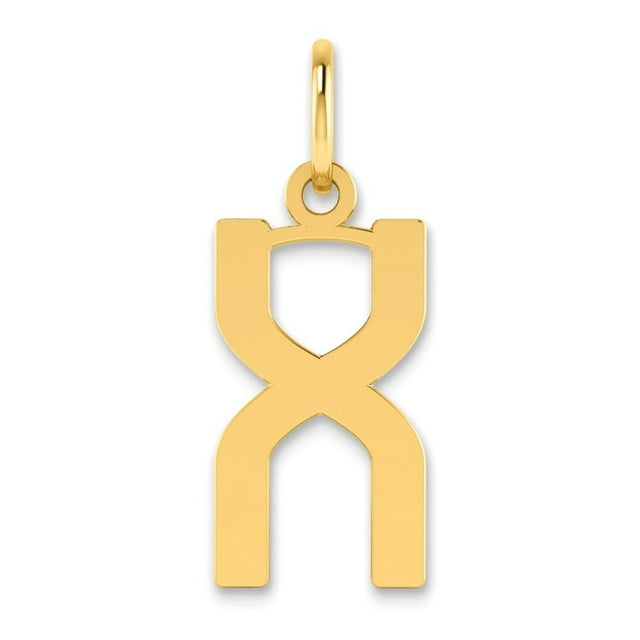 Diamond2Deal 14K Pendentif Initiale Lettre X en Or Jaune pour Femmes