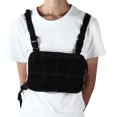 thumbnail image 4 of Nylon negro tácticas al aire libre hombro ajustable deportes corriendo bolsa de pecho portátil bolsa, 4 of 8