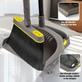 thumbnail image 4 of JEHONN Broom and Dustpan Combo for Home with Long Handle Brown Yellow, 4 of 7