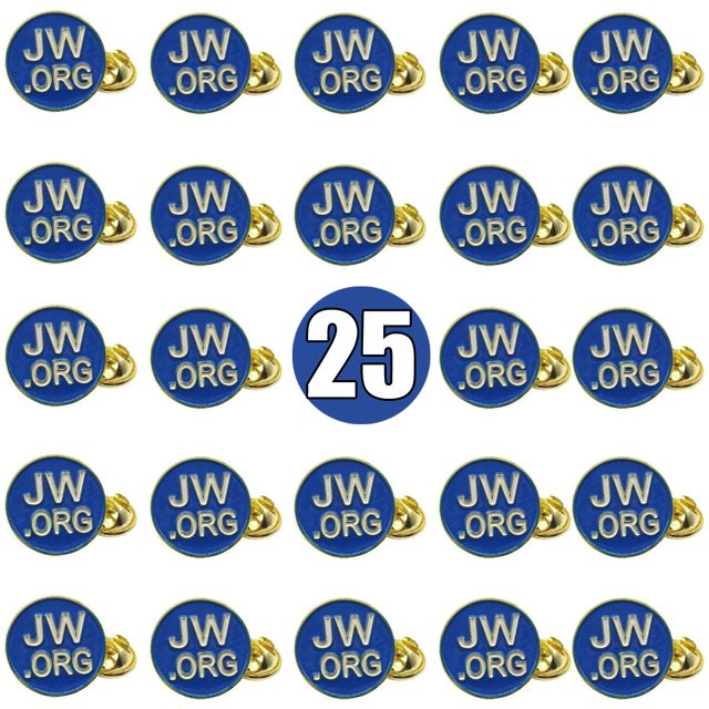 TIHOOD 25 Pcs Épingle à Cou Ronde Bleue JW.org - Épingle à Cravate pour Femmes Ou Hommes - Épingle à Cou Ronde Jehovah