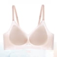 thumbnail image 2 of YFNNUP Everyday Daily Bras, Women's Wireless Bra Support Lift Seamless T-Shirt Bras Full Coverage Pink,XL, 2 of 6