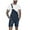Dark Blue, variant on Joau Mens Denim Shorts Bib Overalls Jean Romper Casual Loose Fit Button Pockets Summer Ripped Distressed Jumpersuit Above Knee Length Suspender Pants
