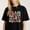 Black-1, variant on Women's Floral Patterned Meme Bear Graphic T-Shirt S-4XL Mother's Day Gift