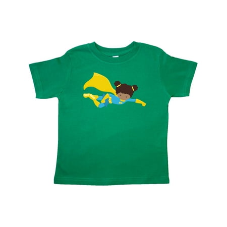 

Inktastic African American Girl Superhero Girl Yellow Cape Gift Toddler Toddler Girl T-Shirt