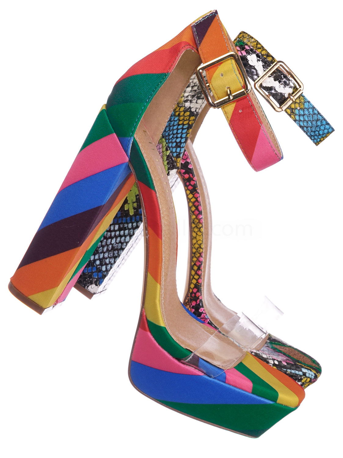 rainbow clear sandals