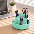 thumbnail image 4 of Rotating Pen Holder, 360 Degree Spinning Desk Organizer with 5 Compartments, Multi Storage Box for Office Supplies, Pencils, Markers, Scissors and Makeup Brushes, Compact Desktop Stationery Caddy, 4 of 7