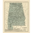 thumbnail image 2 of Morse 12x14 White Modern Wood Framed Museum Art Print Titled - Alabama - Morse 1845, 2 of 4
