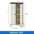 thumbnail image 4 of DEXTRUS 45"H Storage Cabinet with Doors & Adjustable Shelf, Kitchen Pantry Bathroom Cabinet, White, 4 of 8