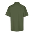 thumbnail image 4 of QHFBli Mens Short Sleeve Dress Shirts Solid Color Regular Fit Shirt Casual Button Down Business Shirts with Pocket, 4 of 7
