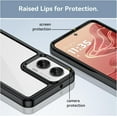 thumbnail image 6 of Case for Moto G35 5G,Moto G35 5G Case,Transparent TPU+PC Acrylic Protective Military Grade  Heavy Duty Shockproof Protection Phone Case for Motorola Moto G35 5G (Black), 6 of 16