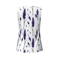 thumbnail image 5 of Wukai Lavender Flowers Print &nbsp;Women's Workout Tank Top Mesh Yoga Shirts Athletic Running Tank Tops Athletic Gym Shirts -, 5 of 8