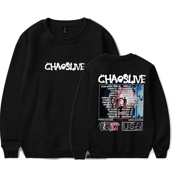 Ken Carson Merch Sweatshir ChaosLive USA Long Sleeve Rapper Crewneck Fans Men Women