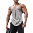 thumbnail image 3 of 2023gym Running camisetas de algodón canotte culturismo stringer camiseta sin mangas hombres fitness camisa musculosa chicos chaleco sin mangas Tanktop, 3 of 5