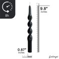 thumbnail image 7 of XINAOBAOLUO 9.3 inch Black Long Candles Unscented Dripless Taper Candles Sticks Smokeless Twisted Candles Pack of 2, 7 of 7