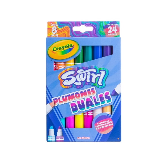 Plumones duales Crayola Swirl 8 piezas