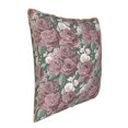 thumbnail image 2 of Fotbe Rose Flowers Pattern Velvet Decorative Throw Pillow Covers with Elegant Piping, Soft Plush Cushion Cover for Sofa, Bed, Car, Office-18"x18", 2 of 8