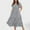 1_Gray, variant on Womens Summer Dresses, Casual V-Neck Short Sleeve Solid Plus Size Midi Dress with Pockets Wine