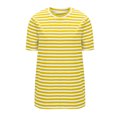 thumbnail image 7 of ClodeEU Women's Short Sleeve Crew Neck Striped T Shirt,Casual Trendy Basic Tee b-Orange,Women's Plus S, 7 of 7
