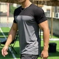 thumbnail image 4 of Timoontee Men's Casual Solid-Color Round-Neck Pullover T-shirt Short-Sleeve Top Blouses Shirts Black XXXL, 4 of 6