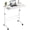 White, variant on WoofPaw Adjustable 31.5" Adjustable Height Mobile Desk with Locking Wheels & Pin-Lock – Height-Adjustable Standing Desk– Heavy-Duty Portable Workstation for Small Spaces & Home Office,Black
