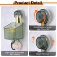 thumbnail image 3 of Uxcell 1Pcs Suction Cup Shower Caddy with Hooks, 3.7 Inch Suction Cup Shower Organizer Shelf Wall Mount Dispenser Rack Storage Shelf for Bathroom Kitchen, Grey, 3 of 7