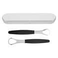 thumbnail image 1 of 1 juego de raspador de lengua de acero inoxidable de lengua raspador de lengua portátil con caja, 1 of 4