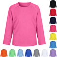 thumbnail image 6 of Bmisegm Kids Long Sleeve Shirts Breathable Mesh Raglan Tee for Boys Girls Lightweight Rash Guard Sports T Shirt for Toddler Youth Boys Shirt Pink 5-6 Years, 6 of 6
