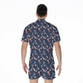 thumbnail image 2 of Blue Axolotl Pattern Short Sleeve Men'S Rompers, Axolotl Casual Summer Jumpsuits Outfit, 2 of 4