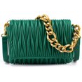 thumbnail image 1 of Bolso bandolera acolchado en piel sintética verde, 1 of 6