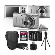 canon powershot elph 180 digital camera silver 8x optical zoom - 32gb kit bundle