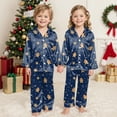 thumbnail image 5 of Jkety Family Christmas Pajamas Matching Sets Satin Silk Button Down Xmas Pjs Sets Holiday Sleepwear Long Sleeve Nightwear, 5 of 5