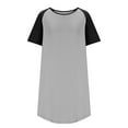 thumbnail image 5 of Tnhcen Women's Color-Block Crewneck Short Sleeve Sleepwear | Soft Polyester Spandex Loungewear | Relaxed Fit S-2XL, 5 of 7