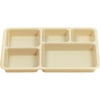 Cambro 5-Compartment Polycarbonate Base Tray, 24PK, Beige, 1411CW-133