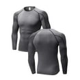 thumbnail image 7 of YUSHOW 3 Pack Mens Compression Shirts Long Sleeve Workout Cool Dry Performance Running Shirts Size XL, 7 of 7