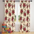 thumbnail image 5 of Blackout Kids Curtains,Multicolor Christmas Floral Pattern Childrens Insulated Curtains Set Of 2,Bedroom Essentials,Toddler Room Decor 42"x84", 5 of 5