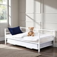 thumbnail image 2 of Tcbosik Daybed with Trundle, Twin Size Sofa Bed, Heavy Duty Metal Bed Frame for Small Space, Living Room, Guest Room, Bedroom, White, 2 of 11
