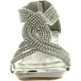 thumbnail image 4 of Fabulous Angel-37K Kids Little Girls Bling Rhinestone Platform Dress Heels Sandals, 4 of 4