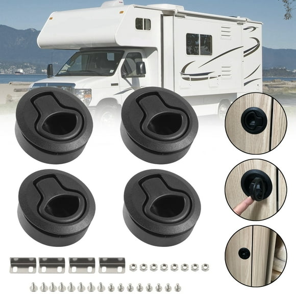 4X RV Boat Door Replace Slam Latch Hatch 2" Deck Round Pull Latch 1/2"