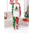 thumbnail image 4 of DDSBABAY Christmas Family Pajamas Matching Set Christmas Tree Letter Print Long Sleeve Tops and Plaid Pants Sleepwear, 4 of 10