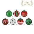 thumbnail image 3 of Valery Madelyn 16ct 3.15" Elf Red Green White Christmas Ornaments, Shatterproof Ornaments for Holiday Party Decor, 3 of 8