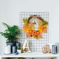 thumbnail image 3 of Corona de otoño artificial de 30 cm, para puerta de entrada, corona con campana de calabaza y bayas para Halloween, Día de Acción de Gracias, decoración interior o exterior, 3 of 7