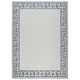thumbnail image 4 of SAFAVIEH Machine Washable Rug Indoor/Outdoor Bermuda Collection - Bermuda Isidora Geometric Machine Washable Indoor/Outdoor Area Rug, Ivory/Blue, 5'3" x 5'3" Round, 4 of 10