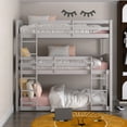 thumbnail image 6 of Living Essentials by Hillsdale Alexis Wood Arch Triple Twin Bunk Bed, Gray, 6 of 16