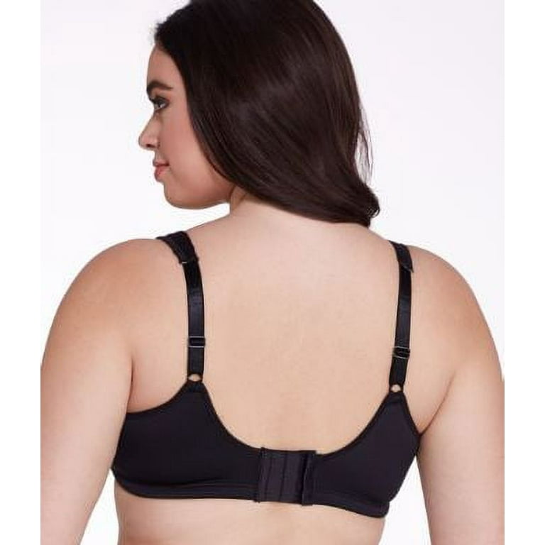 Women's Playtex 4E77 18 Hour Back Smoother Wirefree Bra (Black 44DD) 