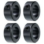 4 Pack Set Screw Collars 3/4" Bore Carbon Steel Shaft Collars, 1-1/4" OD, 9/16" Width Axle Collar Clamp, Black Oxide