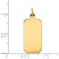 thumbnail image 2 of 14K Yellow Gold Plain .013 Gauge Engravable Rectangular Disc Charm (28 X 11) Made In United States xm293/13, 2 of 5